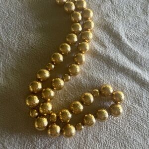Gold Bead Statement Necklace